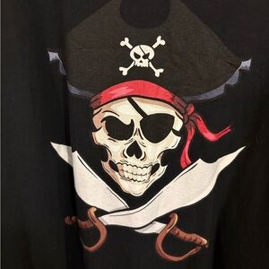 Port & company 3xl men’s black tee shirt pirates skulls crossbones SS cotton